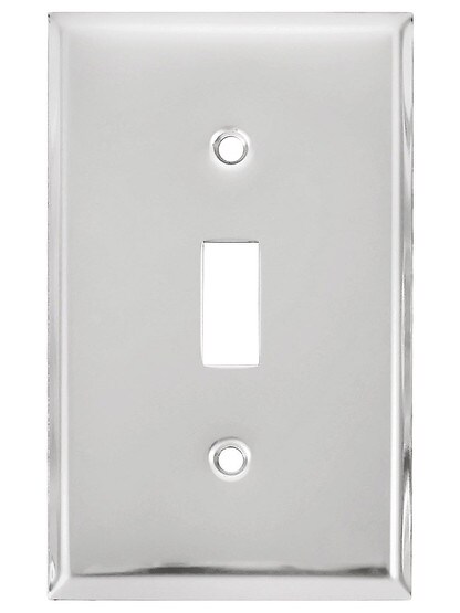 Classic Single Toggle Switch Plate In Polished Chrome.